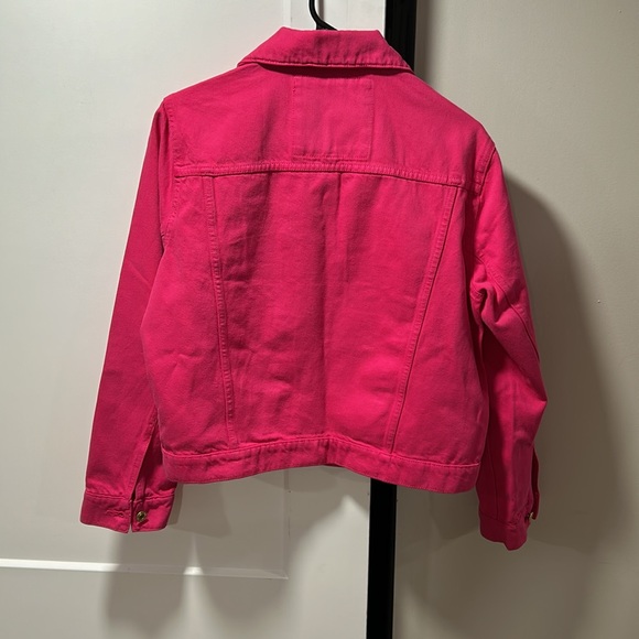 Michael Kors pink denim jacket excellent condition size Large - Picture 3 of 6